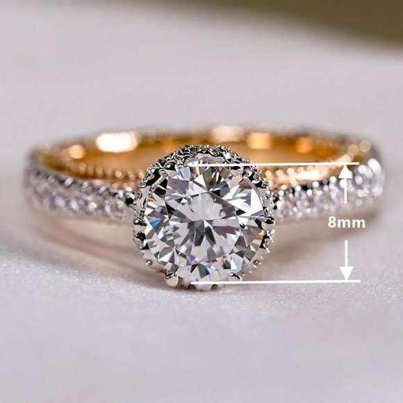 Gorgeous 925 Sterling Silver Two Tone Ring - Picture 6 of 6